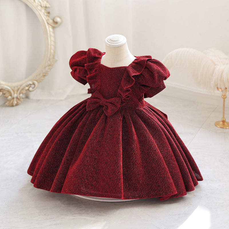 Puffy Western Style Princess Dress for One-Year-Old Elegance Lifestyle