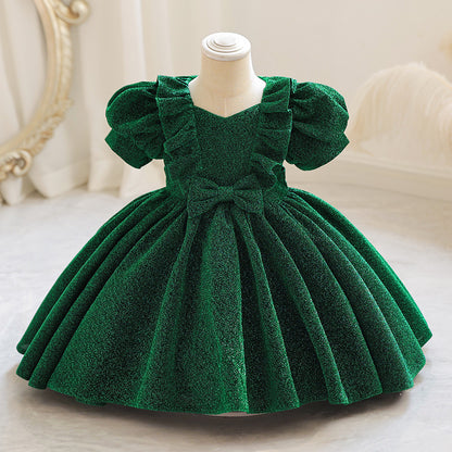 Puffy Western Style Princess Dress for One-Year-Old Elegance Lifestyle