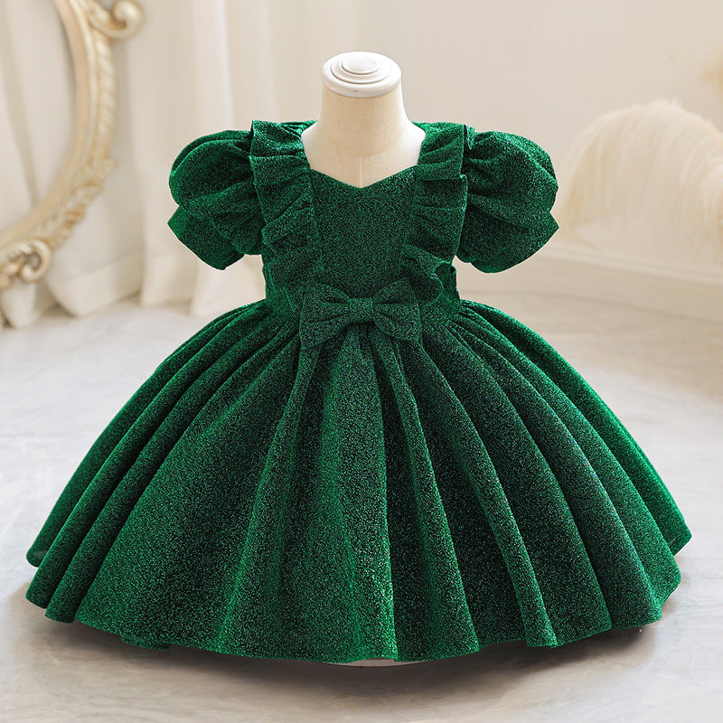 Puffy Western Style Princess Dress for One-Year-Old Elegance Lifestyle