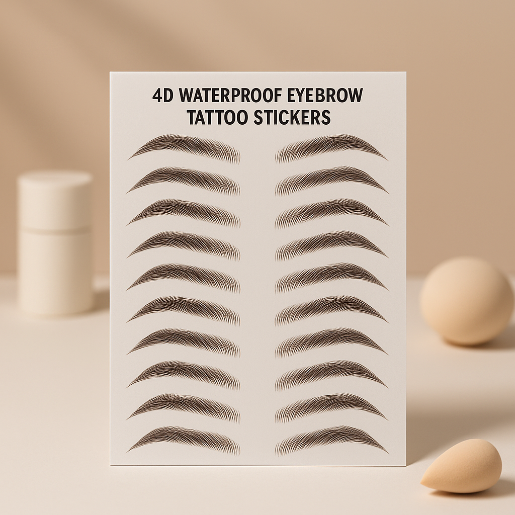 4D Waterproof Eyebrow Tattoo Stickers Health & Beauty-5
