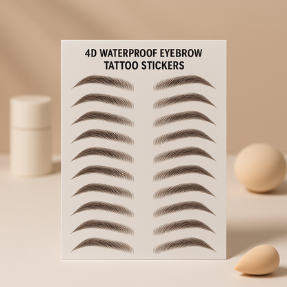 4D Waterproof Eyebrow Tattoo Stickers Health & Beauty-5