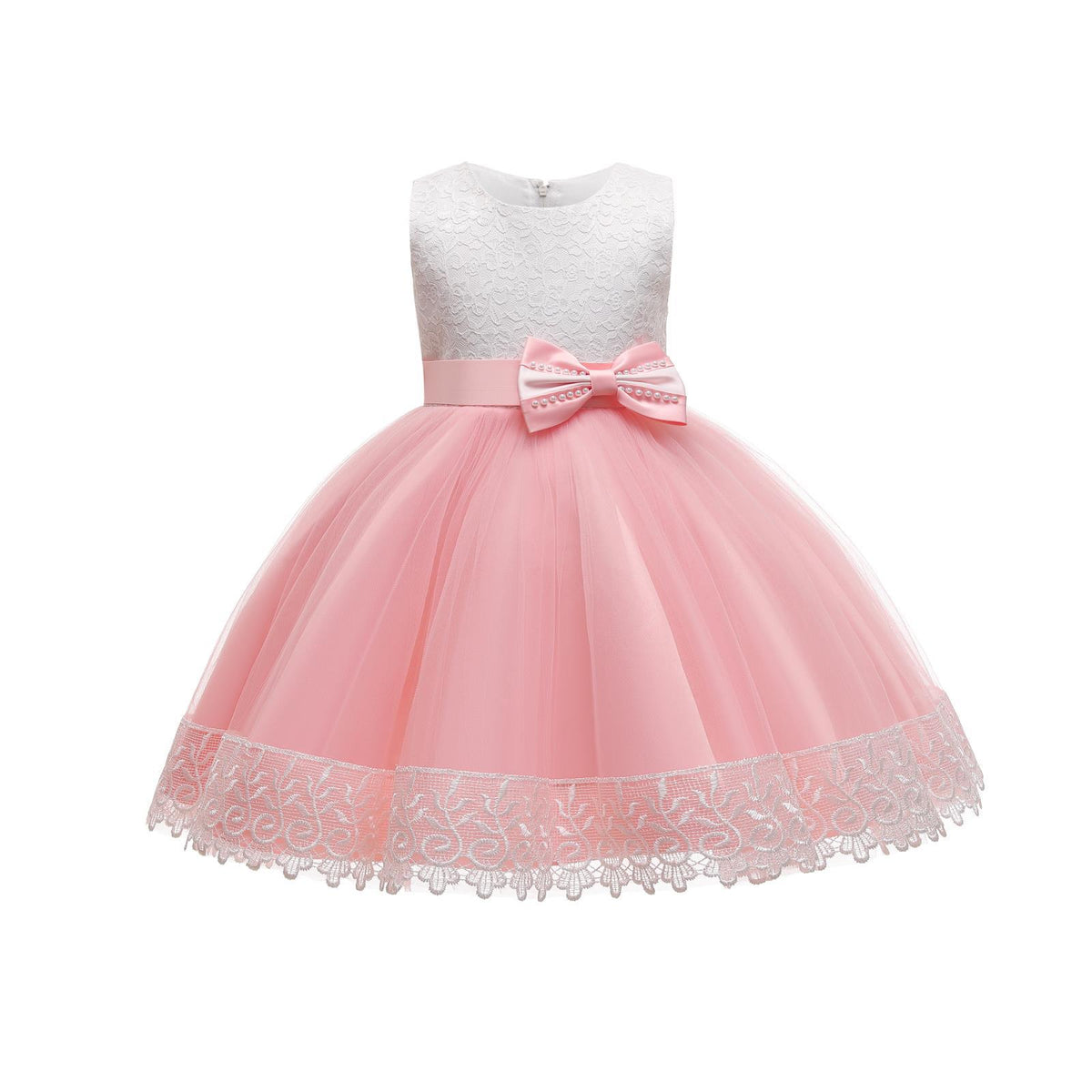 Lace Puffy Yarn Princess Dress for Girls' Performance Elegance Lifestyle