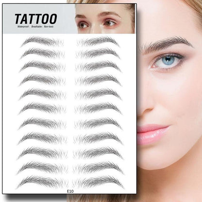 4D Waterproof Eyebrow Tattoo Stickers Health & Beauty-5