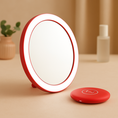 Rechargeable LED Handheld Makeup Mirror Health & Beauty-5