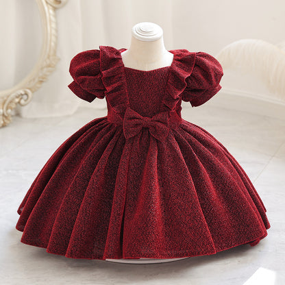 Puffy Western Style Princess Dress for One-Year-Old Elegance Lifestyle